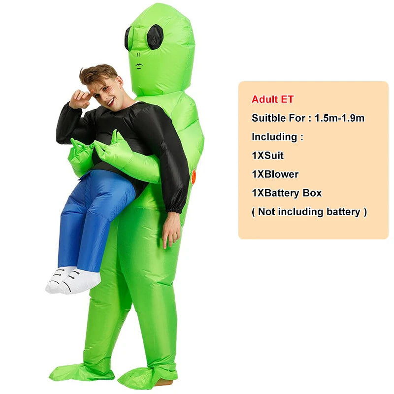 ET-Aliens Inflatable Costume – Scary Monster Cosplay for Adults & Kids, Halloween, Christmas, Thanksgiving, Party, Festival Costume