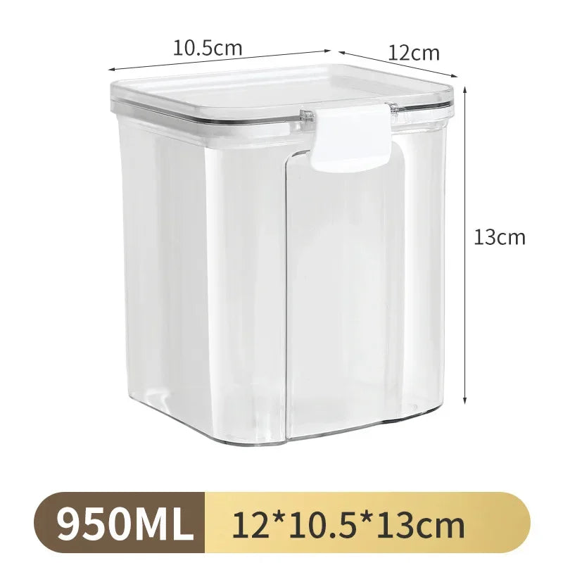 1PC hermética jar de almacenamiento sellado – grano de plástico, pasta y condimento contenedor Moisture-Proof Cocina Organizador Caja