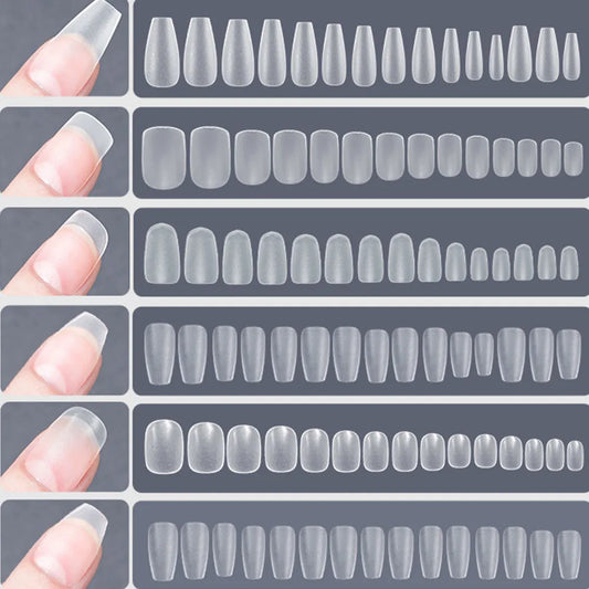 120PCS Mate puntas de las uñas de la prensa – suave overo Full-Cover uñas falsas de almendra para bricolaje manicura