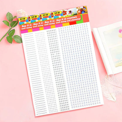 1040/900/504Pcs Taladro acrílico DIY Cristal Rhinestone Pegatinas autoadhesivas para fundas telefónicas, tarjetas y artesanías