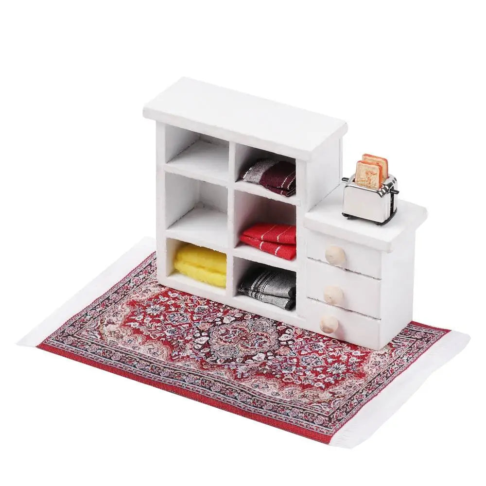 1:12 Escala Turca Estilo Miniatura Muñeca Alfombra – Cubierta de piso para jugar casa y accesorios de muñeca