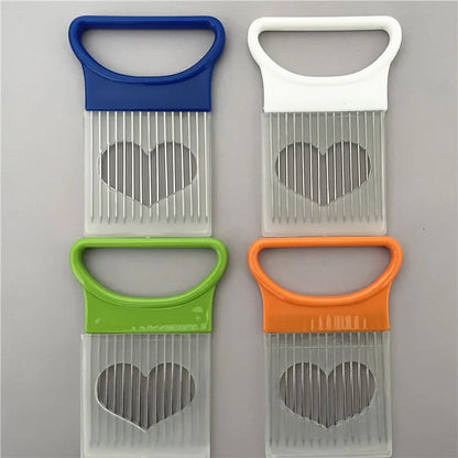 304 Cortadora de cebolla de acero inoxidable – Horquilla de corte vegetal y guía de corte de alimentos para cebollas, tomates, patatas y carne