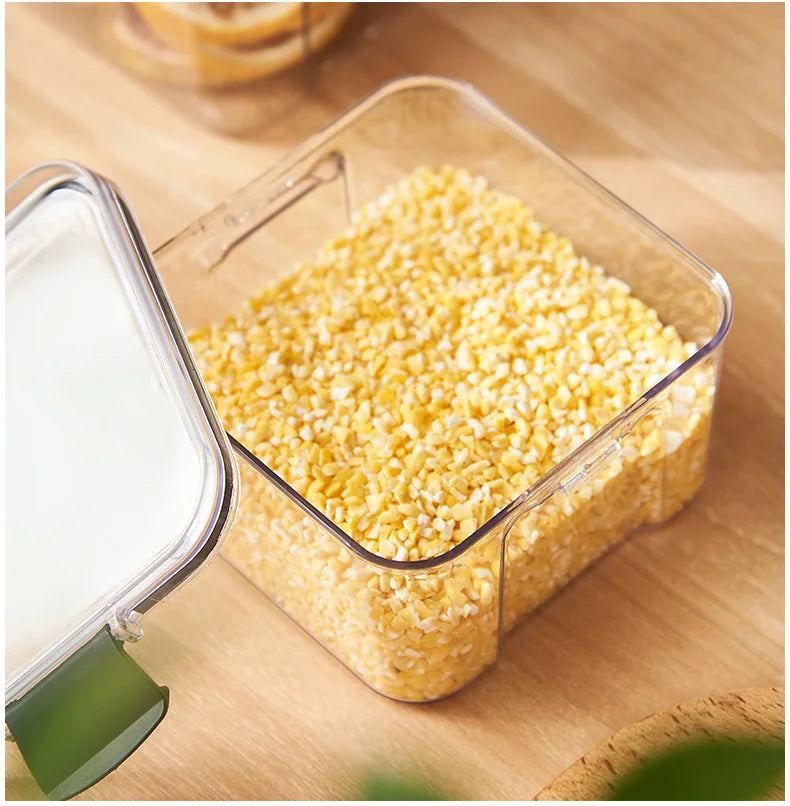 1PC hermética jar de almacenamiento sellado – grano de plástico, pasta y condimento contenedor  Moisture-Proof Cocina Organizador Caja