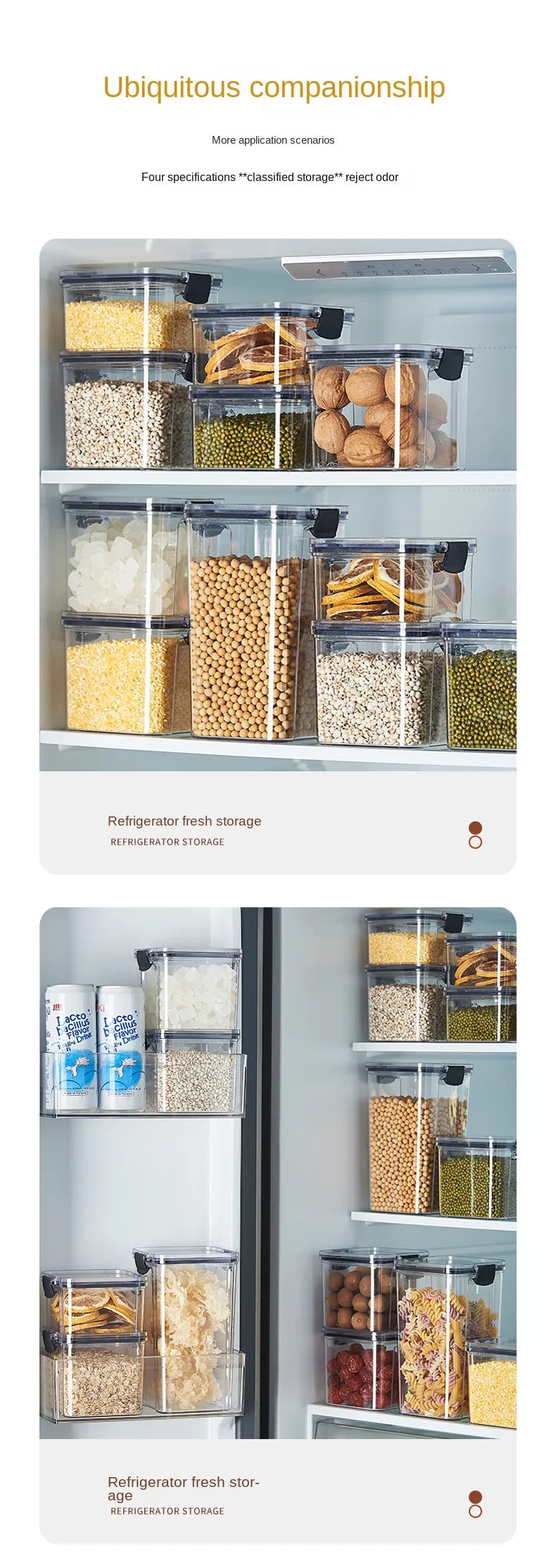 1PC hermética jar de almacenamiento sellado – grano de plástico, pasta y condimento contenedor  Moisture-Proof Cocina Organizador Caja