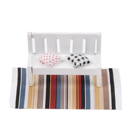 1:12 Escala Turca Estilo Miniatura Muñeca Alfombra – Cubierta de piso para jugar casa y accesorios de muñeca