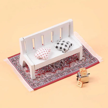 1:12 Escala Turca Estilo Miniatura Muñeca Alfombra – Cubierta de piso para jugar casa y accesorios de muñeca