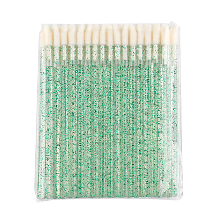 Lanjinglin 5/50 Pcs Cepillo de labios desechables Cepillos de maquillaje – Lápiz labial varitas y herramienta de extensión de pestañas, accesorios de belleza profesional