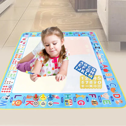 100x80CM Montessori Magic Drawing Board – Reutilizable agua Doodle Mat para niños Educación Art & Pen Control Formación