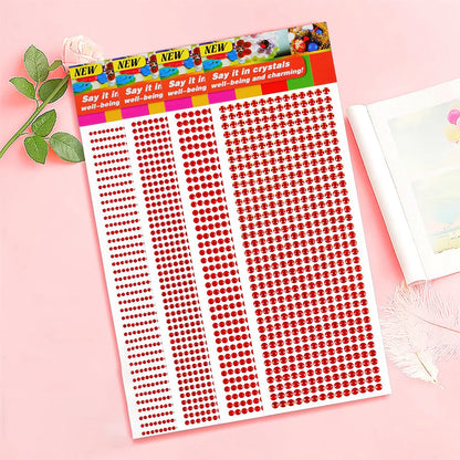 1040/900/504Pcs Taladro acrílico DIY Cristal Rhinestone Pegatinas autoadhesivas para fundas telefónicas, tarjetas y artesanías
