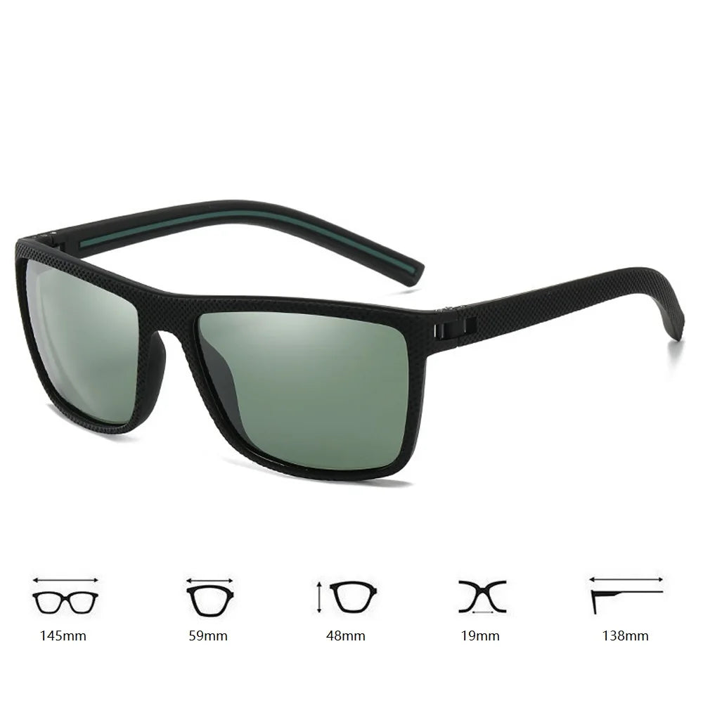 Gafas de sol polarizadas cuadradas de moda para hombres y mujeres – Diseñador UV400 Eyewear de conducción y pesca