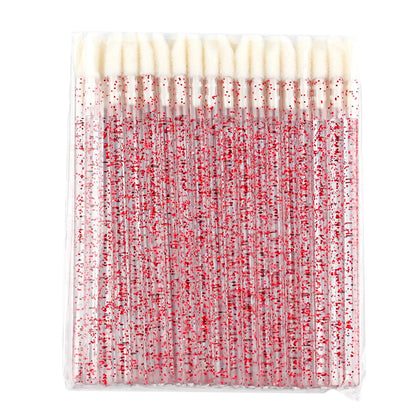 Lanjinglin 5/50 Pcs Cepillo de labios desechables Cepillos de maquillaje – Lápiz labial varitas y herramienta de extensión de pestañas, accesorios de belleza profesional