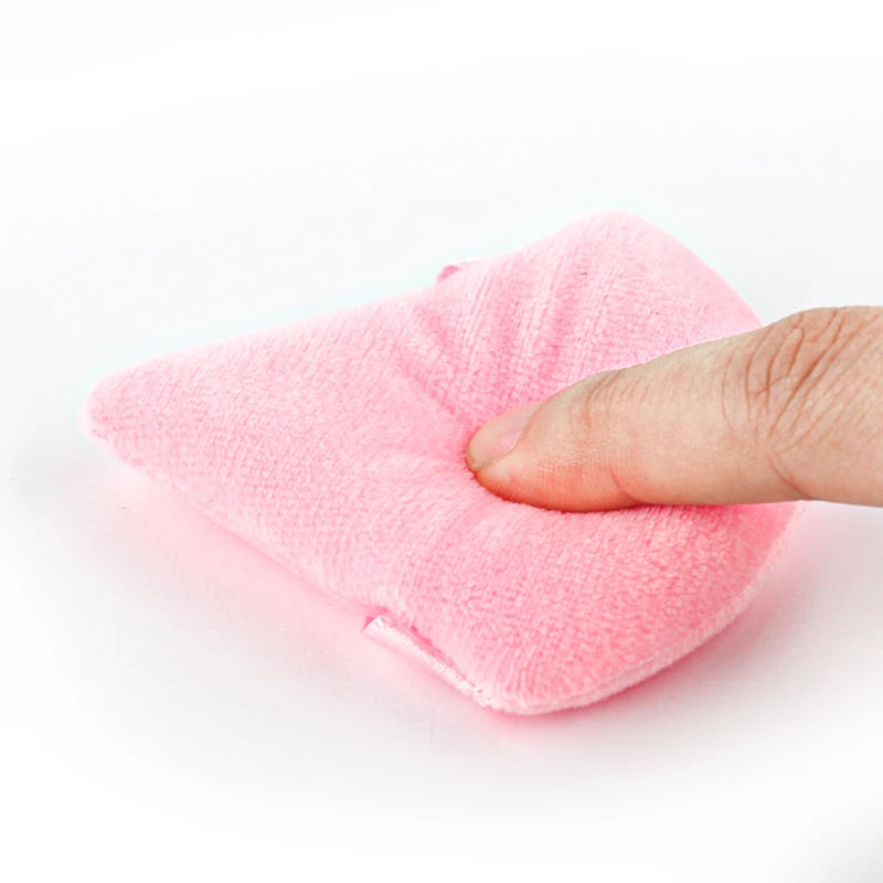 SHIDISHANGPIN Triángulo Puff polvo de terciopelo - Esponja cosmética reutilizable cara, mini algodón maquillaje Puff para la fundación, sombra de ojos y herramientas de belleza (1/2/3/6pcs)