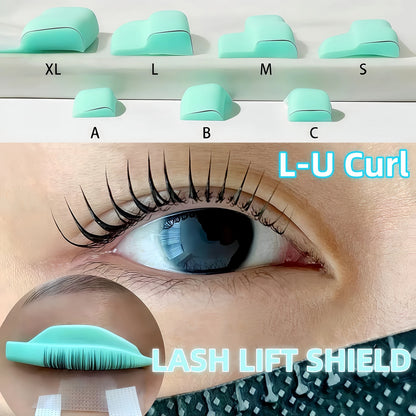 Libeauty 7 Almohadillas reutilizables del escudo de lava de París – Silicona Curler pestaña y accesorios de hierro curling, herramienta de maquillaje