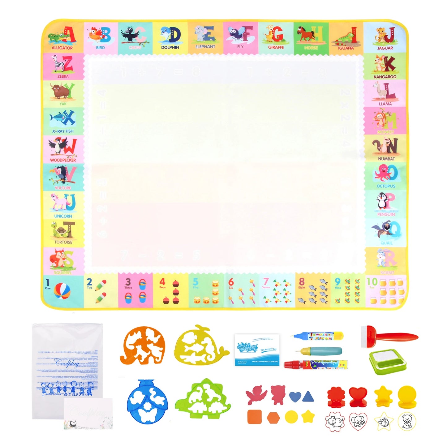 100x80CM Magic Water Drawing Mat – Reutilizable Doodle Board Montessori Juguete educativo para niños