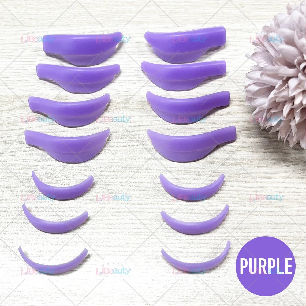 Libeauty 7 Almohadillas reutilizables del escudo de lava de París – Silicona Curler pestaña y accesorios de hierro curling, herramienta de maquillaje