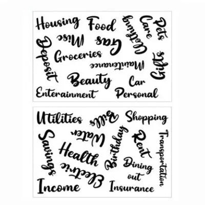 A6 PU Cuero Planificador de Presupuesto – Marble Notebook & Money Saving Organizator for Office, School & Personal Finance