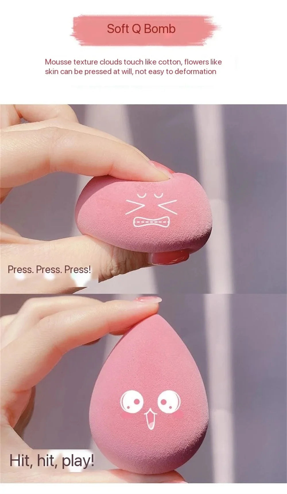 4PCS Makeup Sponge Blender Beauty Egg Cosmetic Puff – Soft Foundation & Powder Sponges for Women, Professional Beauty Tools