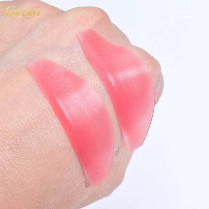 Lomansa 1 par de almohadillas de ablandamiento de silicona – pestaña permanente varillas y escudos para el levantamiento de pestañas, accesorios profesionales de pestañas