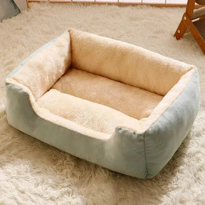 Cama de peluche suave para gatos y perros pequeños – Acogedora casa de cojín respirable
