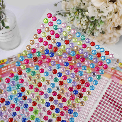 1040/900/504Pcs Taladro acrílico DIY Cristal Rhinestone Pegatinas autoadhesivas para fundas telefónicas, tarjetas y artesanías