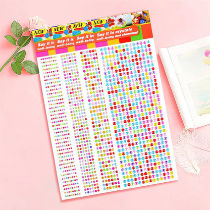 1040/900/504Pcs Taladro acrílico DIY Cristal Rhinestone Pegatinas autoadhesivas para fundas telefónicas, tarjetas y artesanías