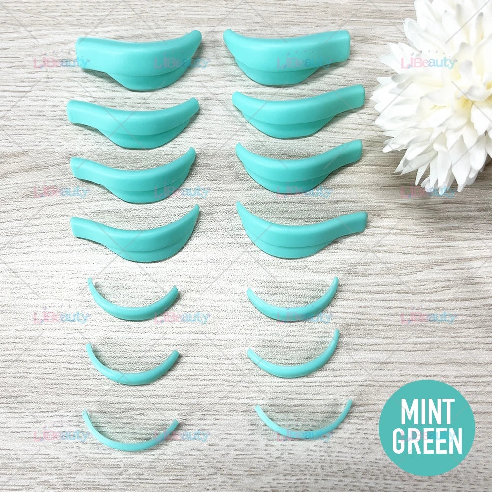 Libeauty 7 Almohadillas reutilizables del escudo de lava de París – Silicona Curler pestaña y accesorios de hierro curling, herramienta de maquillaje