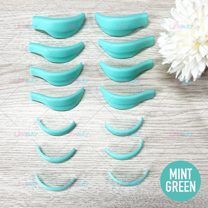 Libeauty 7 Almohadillas reutilizables del escudo de lava de París – Silicona Curler pestaña y accesorios de hierro curling, herramienta de maquillaje