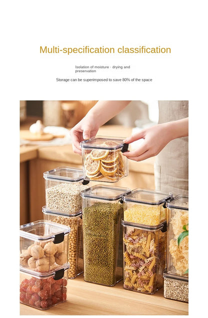 1PC hermética jar de almacenamiento sellado – grano de plástico, pasta y condimento contenedor  Moisture-Proof Cocina Organizador Caja
