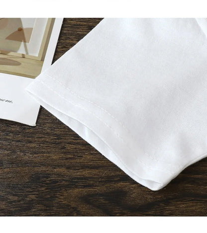 Camiseta de manga corta de algodón puro para niños de 2-10Y – Tops de verano para niños y niñas