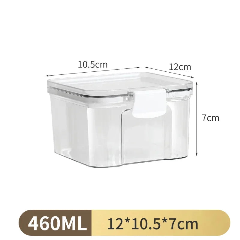 1PC hermética jar de almacenamiento sellado – grano de plástico, pasta y condimento contenedor  Moisture-Proof Cocina Organizador Caja