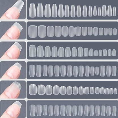 120PCS Mate puntas de las uñas de la prensa – suave overo Full-Cover uñas falsas de almendra para bricolaje manicura