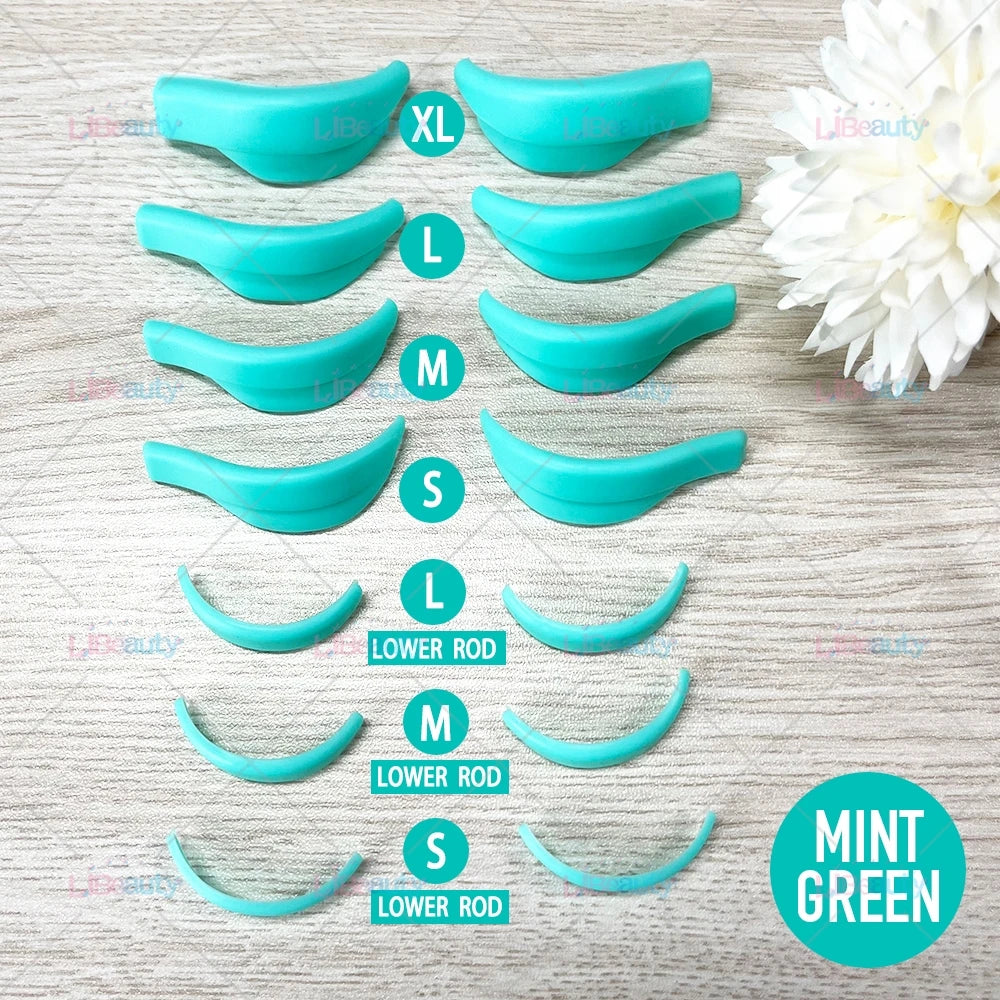 Libeauty 7 Almohadillas reutilizables del escudo de lava de París – Silicona Curler pestaña y accesorios de hierro curling, herramienta de maquillaje