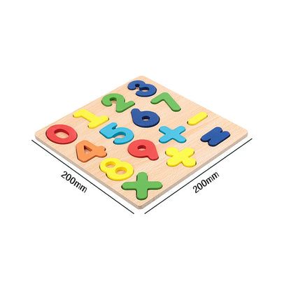 Alfabeto y número de niños Puzzle de madera – Montessori Juguete educativo preescolar