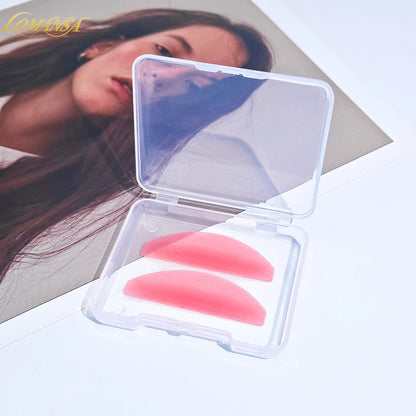 Lomansa 1 par de almohadillas de ablandamiento de silicona – pestaña permanente varillas y escudos para el levantamiento de pestañas, accesorios profesionales de pestañas