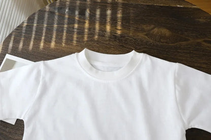 Camiseta de manga corta de algodón puro para niños de 2-10Y – Tops de verano para niños y niñas