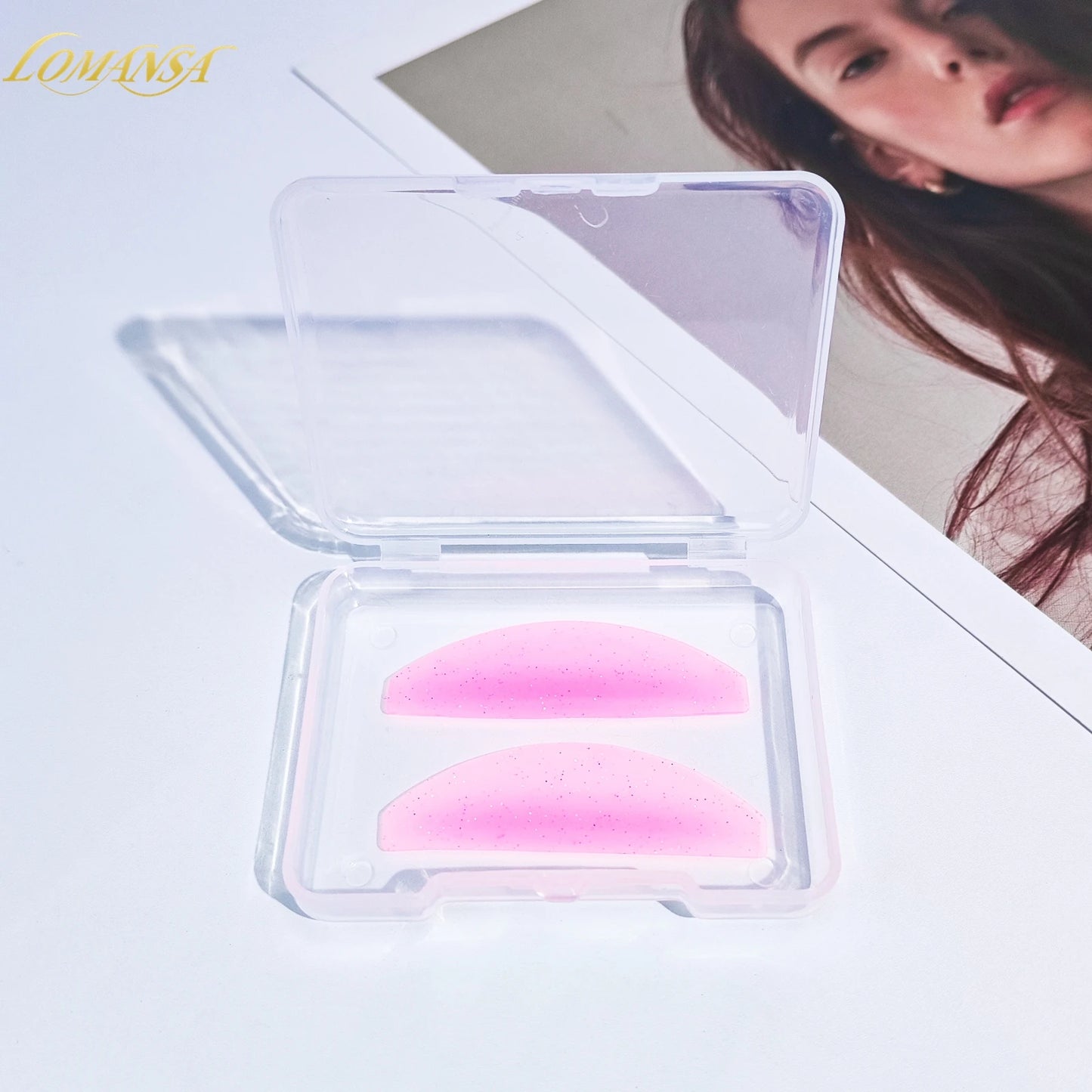 Lomansa 1 par de almohadillas de ablandamiento de silicona – pestaña permanente varillas y escudos para el levantamiento de pestañas, accesorios profesionales de pestañas