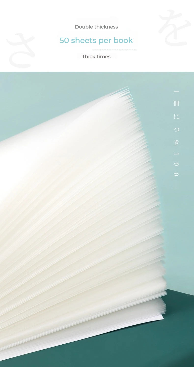 50 hojas notas adhesivas transparentes – Mensaje impermeable y pegatinas de firma para cuadernos de notas