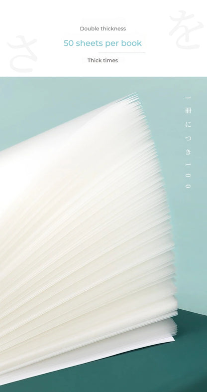 50 hojas notas adhesivas transparentes – Mensaje impermeable y pegatinas de firma para cuadernos de notas