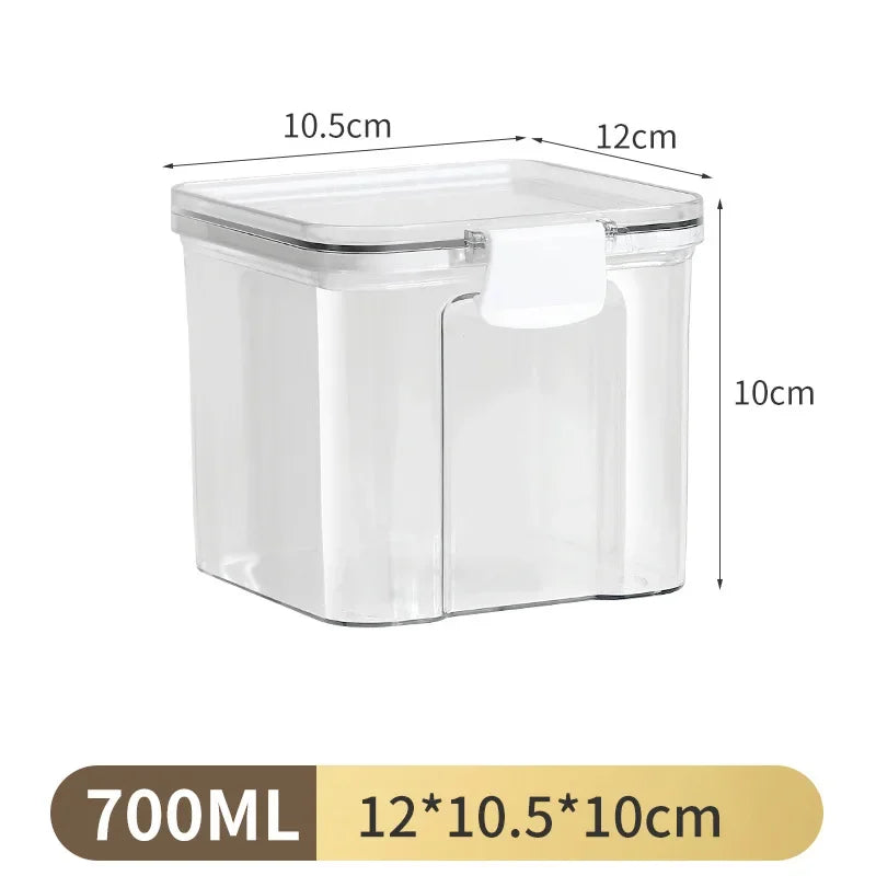 1PC hermética jar de almacenamiento sellado – grano de plástico, pasta y condimento contenedor  Moisture-Proof Cocina Organizador Caja