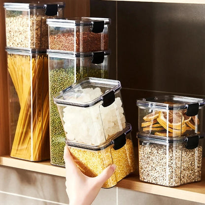 1PC hermética jar de almacenamiento sellado – grano de plástico, pasta y condimento contenedor  Moisture-Proof Cocina Organizador Caja