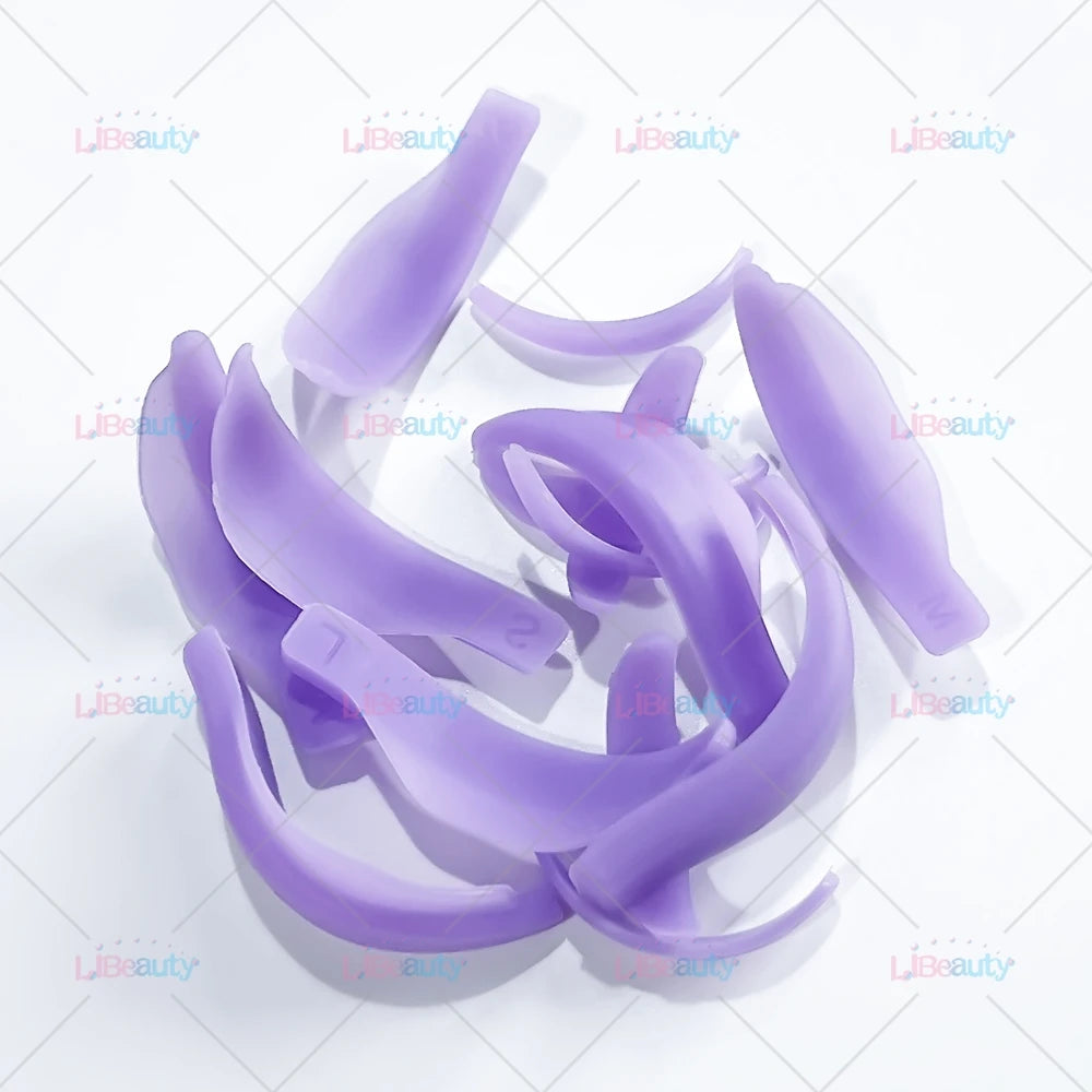 Libeauty 7 Almohadillas reutilizables del escudo de lava de París – Silicona Curler pestaña y accesorios de hierro curling, herramienta de maquillaje