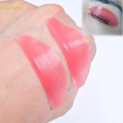 Lomansa 1 par de almohadillas de ablandamiento de silicona – pestaña permanente varillas y escudos para el levantamiento de pestañas, accesorios profesionales de pestañas