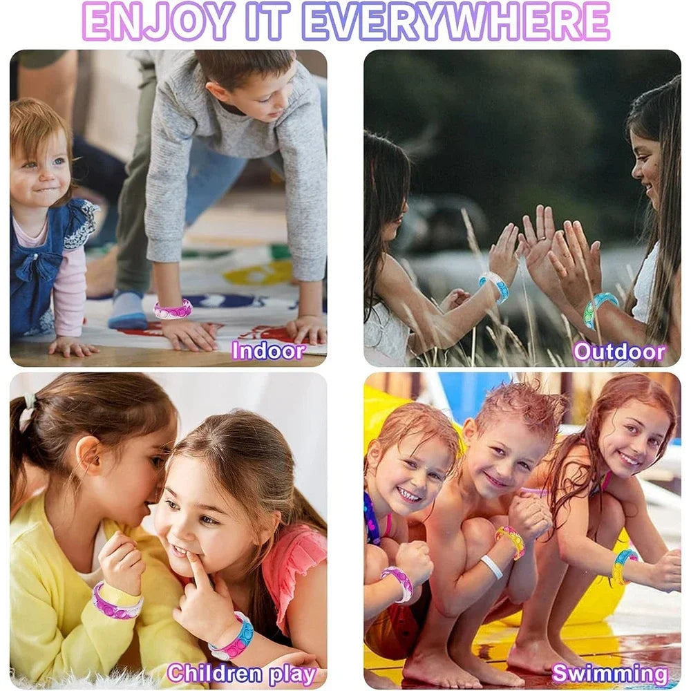 12/24/36PCS Silicona pulsera de burbuja colorida – Favoritos de la fiesta de los niños, regalos de cumpleaños, recuerdos de boda, Carnaval y pulseras de vacaciones