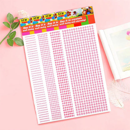 1040/900/504Pcs Taladro acrílico DIY Cristal Rhinestone Pegatinas autoadhesivas para fundas telefónicas, tarjetas y artesanías