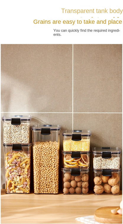 1PC hermética jar de almacenamiento sellado – grano de plástico, pasta y condimento contenedor  Moisture-Proof Cocina Organizador Caja