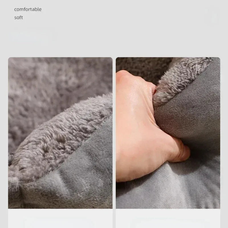 Cama de peluche suave para gatos y perros pequeños – Acogedora casa de cojín respirable