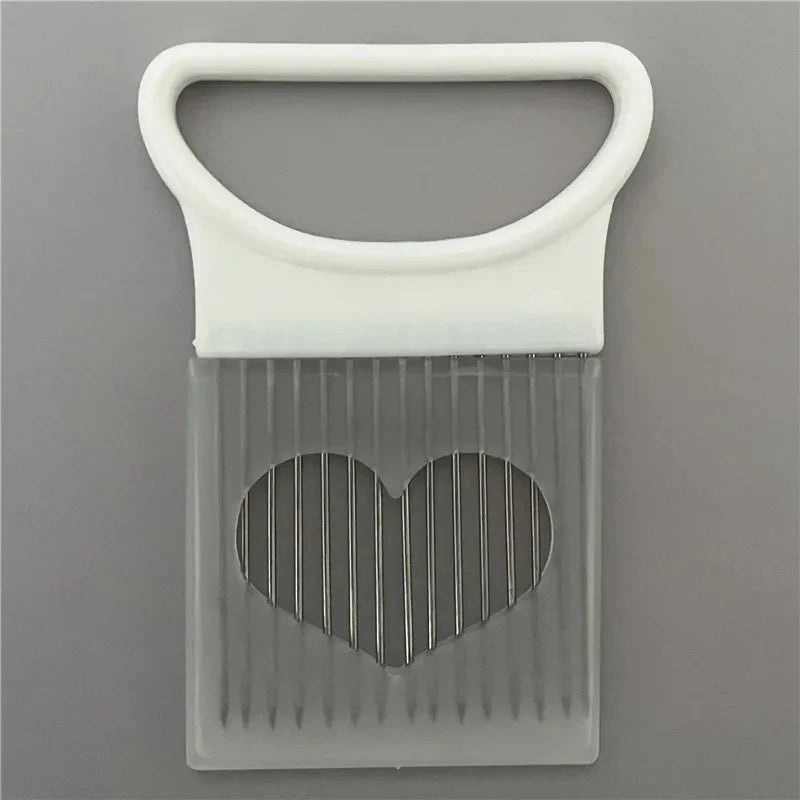 304 Cortadora de cebolla de acero inoxidable – Horquilla de corte vegetal y guía de corte de alimentos para cebollas, tomates, patatas y carne