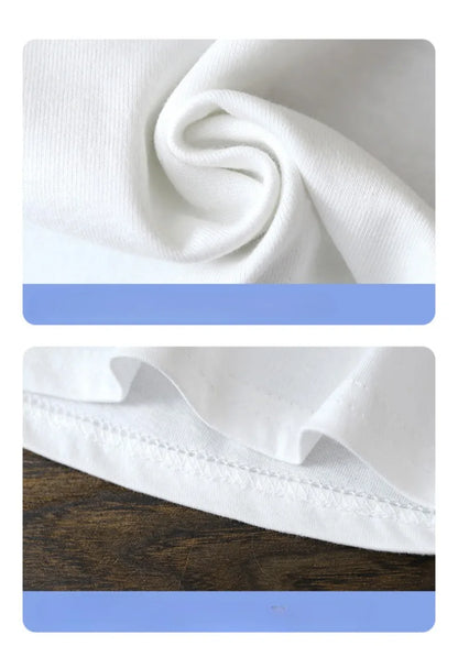 Camiseta de manga corta de algodón puro para niños de 2-10Y – Tops de verano para niños y niñas