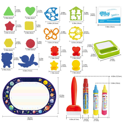 100x80CM Magic Water Drawing Mat – Reutilizable Doodle Board Montessori Juguete educativo para niños