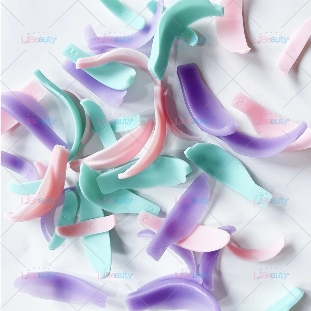 Libeauty 7 Almohadillas reutilizables del escudo de lava de París – Silicona Curler pestaña y accesorios de hierro curling, herramienta de maquillaje